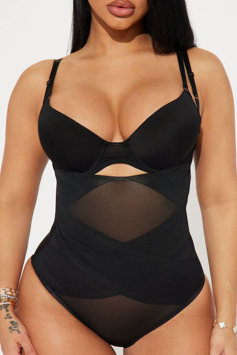 Hold It Together Shapewear Bodysuit Black