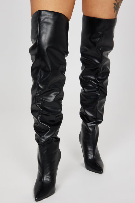 Black knee high boots girls hotsell