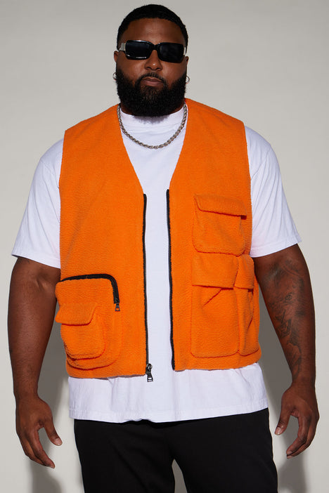 Bhutan Sherpa Vest Orange Fashion Nova Mens Jackets Fashion
