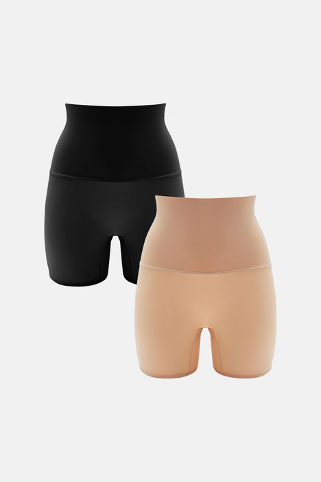 Curvy Babe Shapewear Shorts 2 Pack - Nude, Fashion Nova, Lingerie &  Sleepwear
