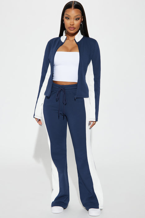 Top Of The World Lounge Flare Pants - Navy/combo