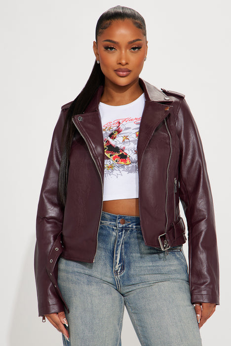 Vegan faux leather new arrivals jacket