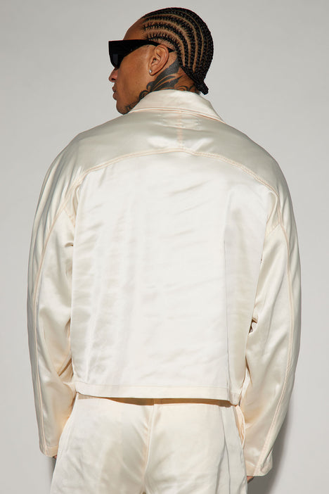 Cream 2025 satin jacket