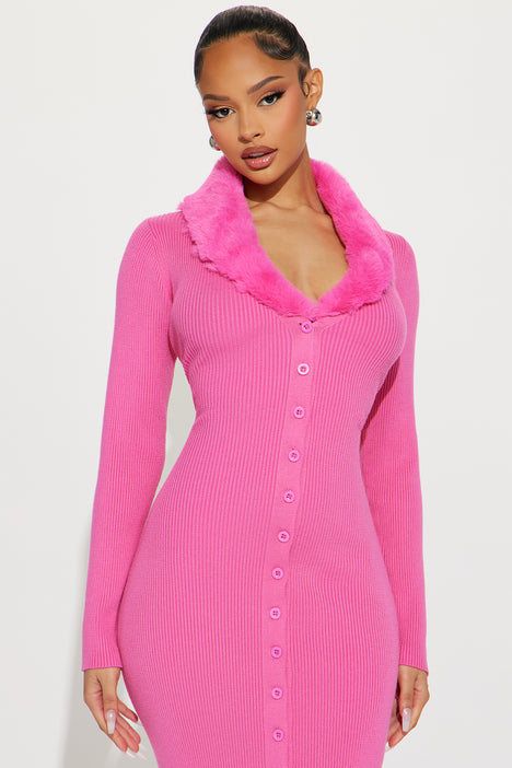 Womens pink sweater dress outlet