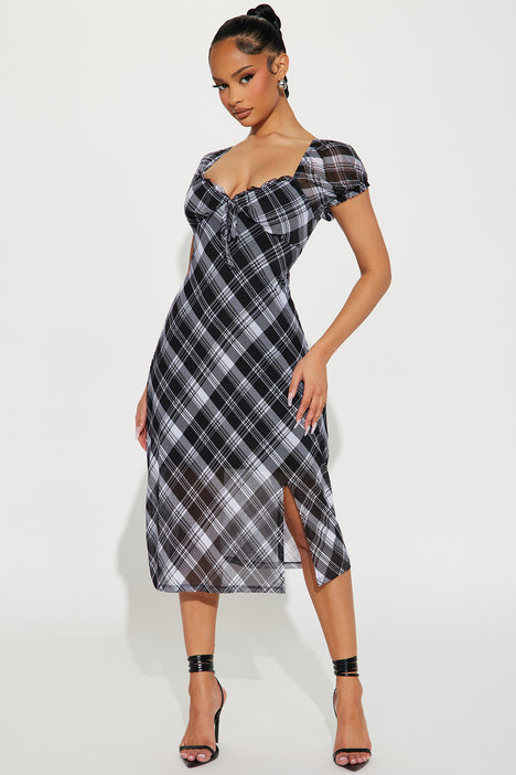 Plaid dress fashion nova 2025