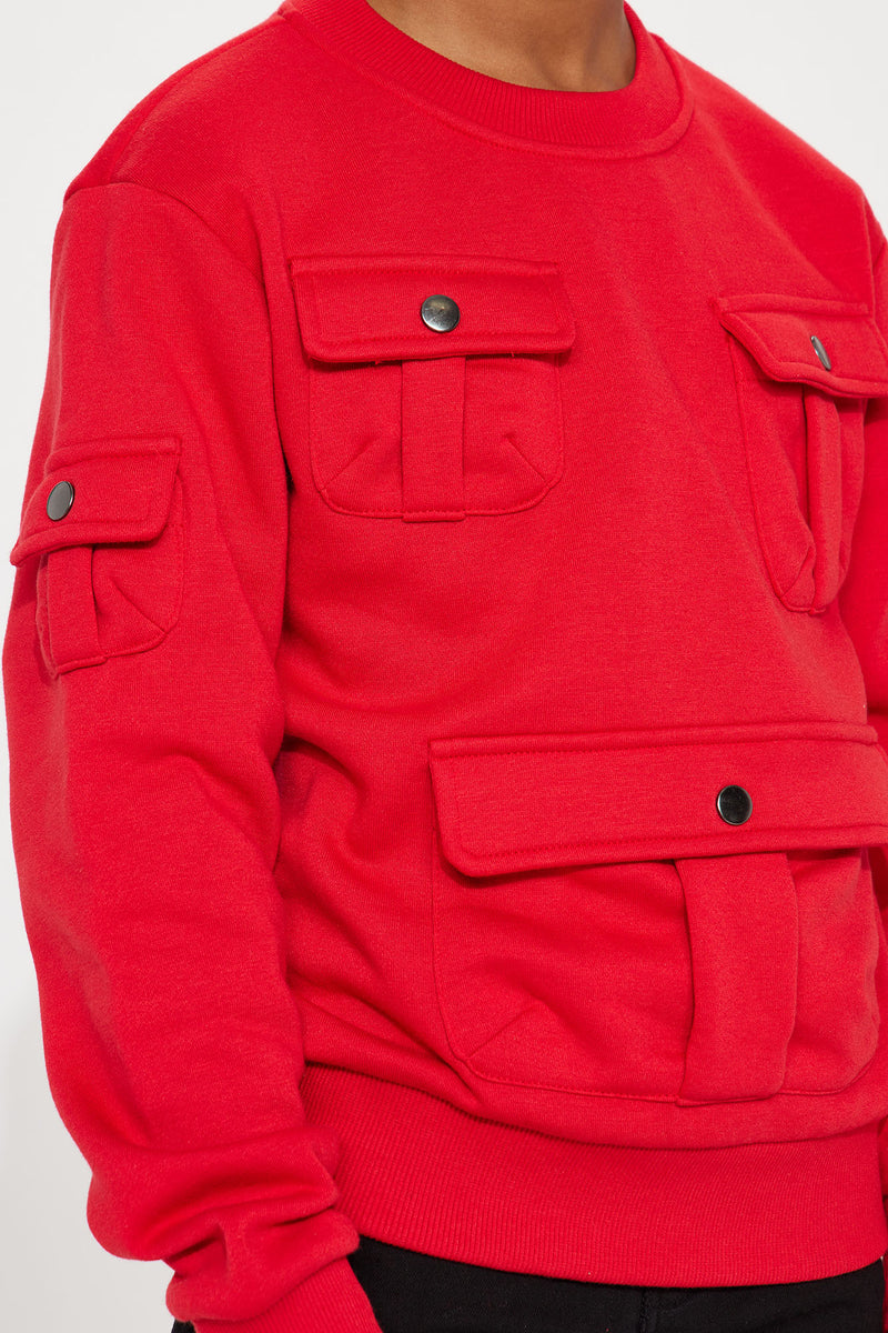 Mini Cargo Right Ahead Fleece Sweatshirt - Red | Fashion Nova, Kids ...