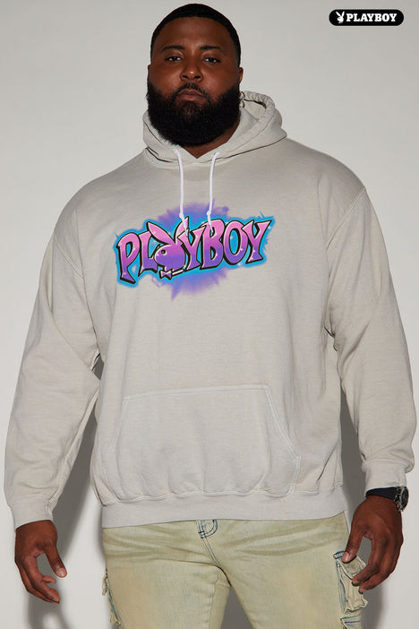 Playboy Spray Painted Logo Hoodie Off White Fashion Nova Mens