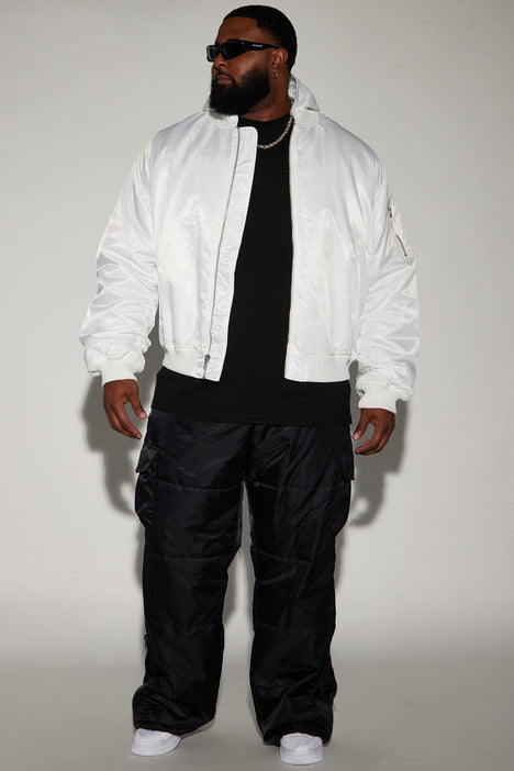 Bomber jacket clearance with white shirt