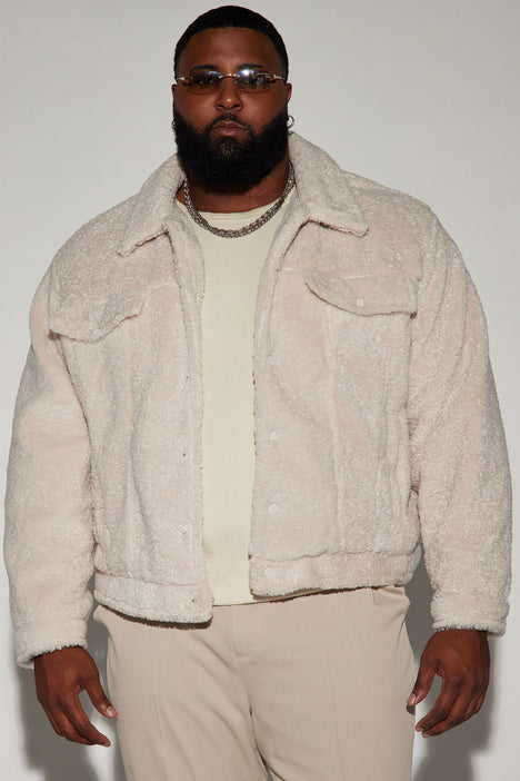 Cream cheap trucker jacket