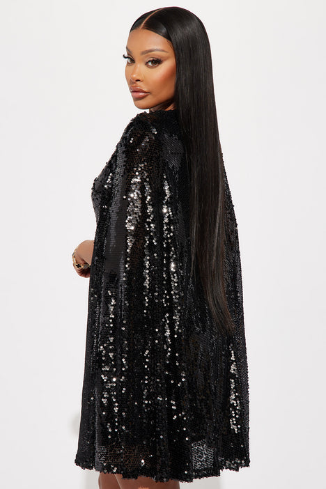 Fashion nova cape dress sale