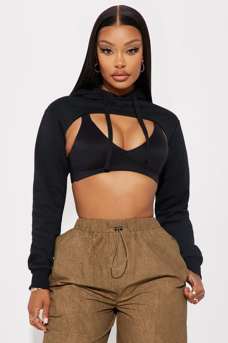 Fashion nova clearance cropped hoodie
