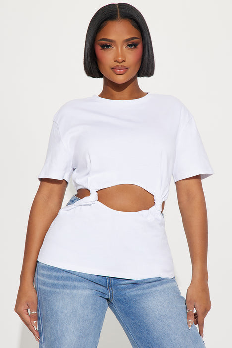 White cut out top top