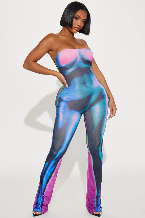 Fashion nova rainbow jumpsuit store