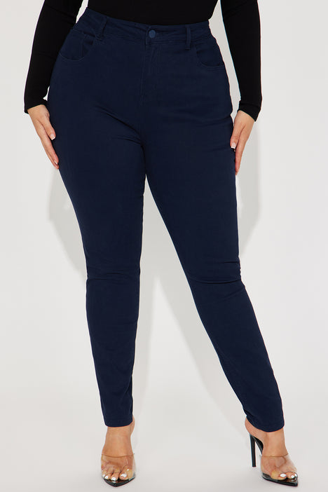 Skinny Uniform Pants Navy