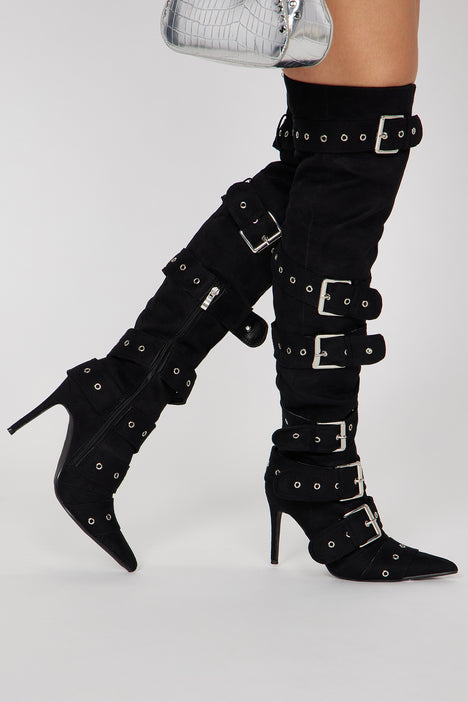 Fashion nova heel boots best sale