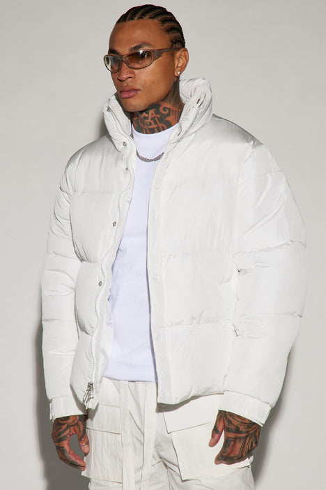 White puffer clearance coat mens