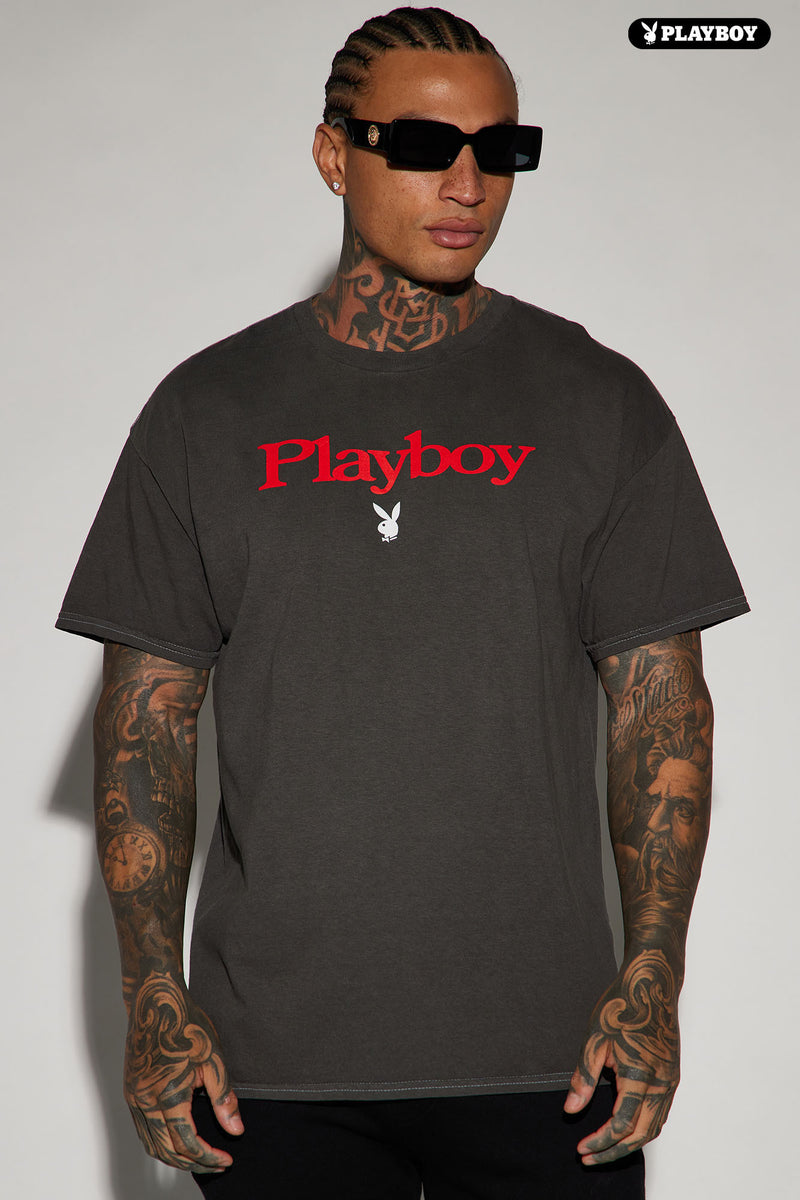 Playboy Pleasure Short Sleeve Tee Black Fashion Nova, Mens Graphic