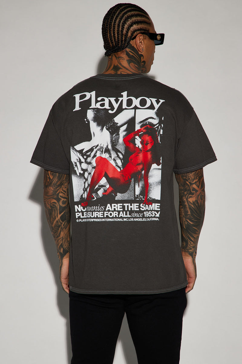 Playboy Pleasure Short Sleeve Tee Black Fashion Nova, Mens Graphic