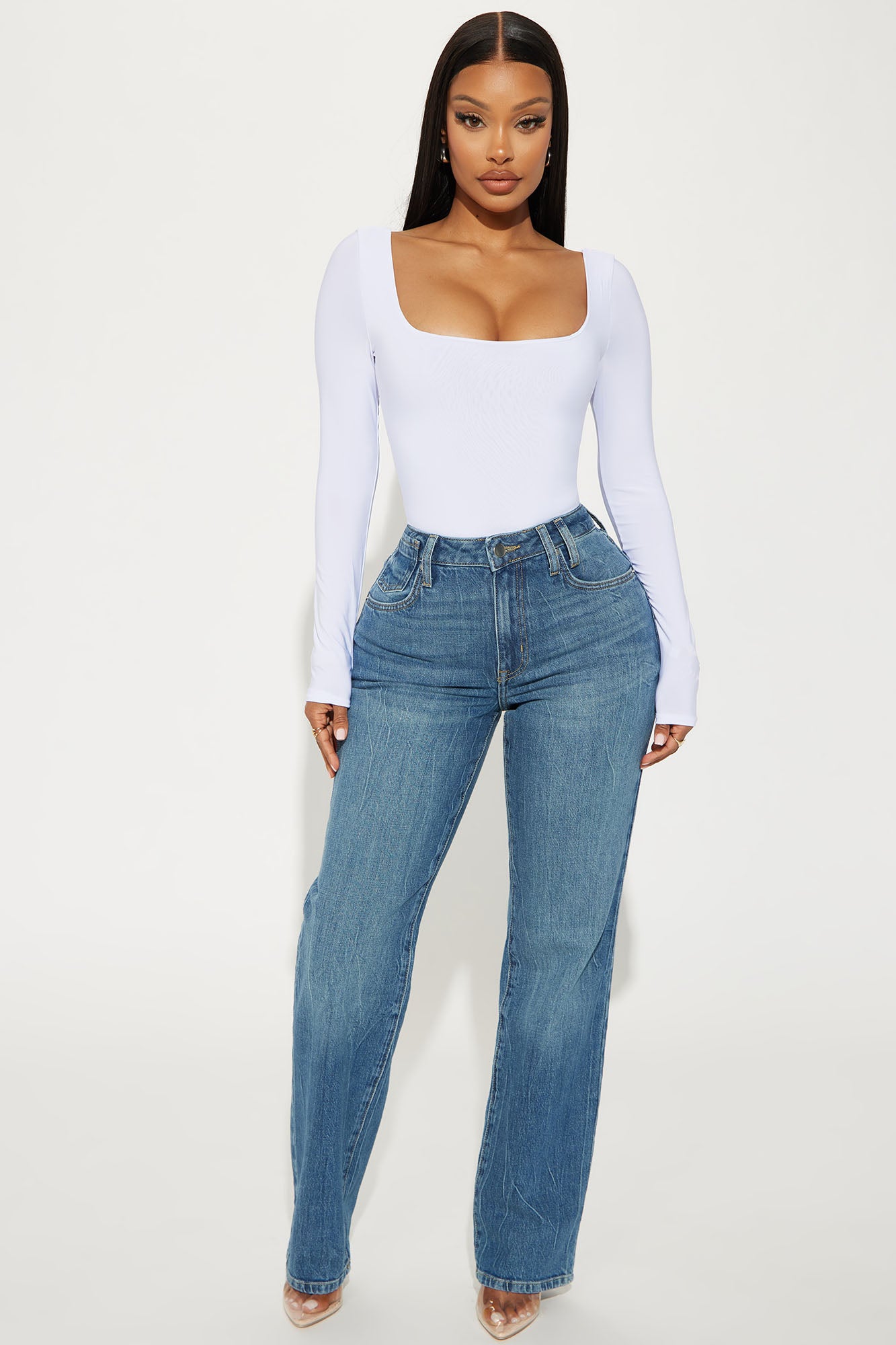 best straight leg high waist jeans