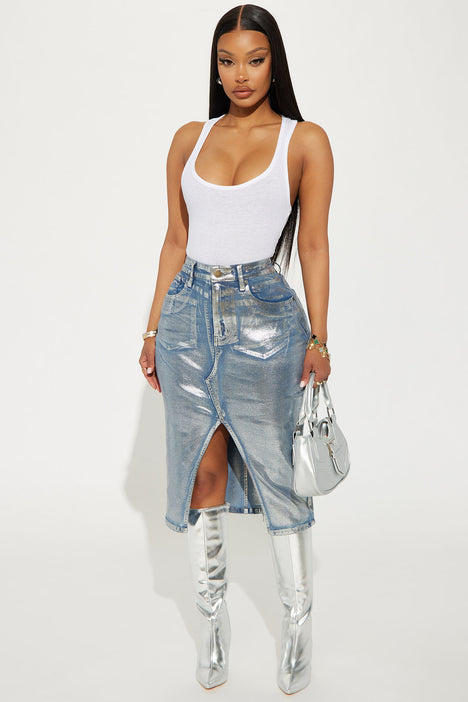 Guess paula denim pencil skirt online