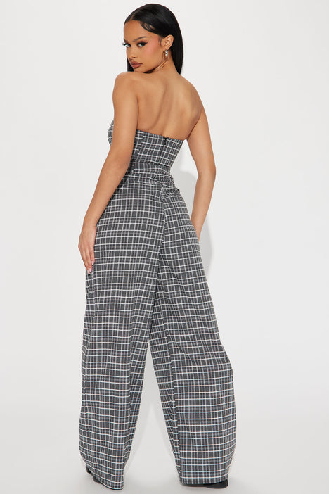 Fashion nova plaid jumpsuit new arrivals