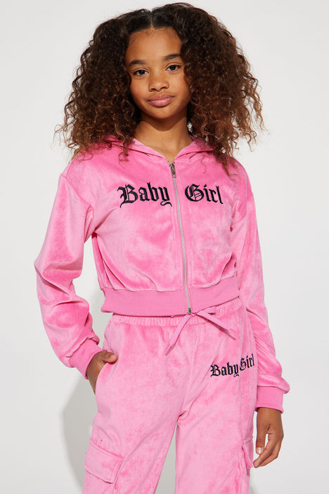 Baby girl velvet sales tracksuit