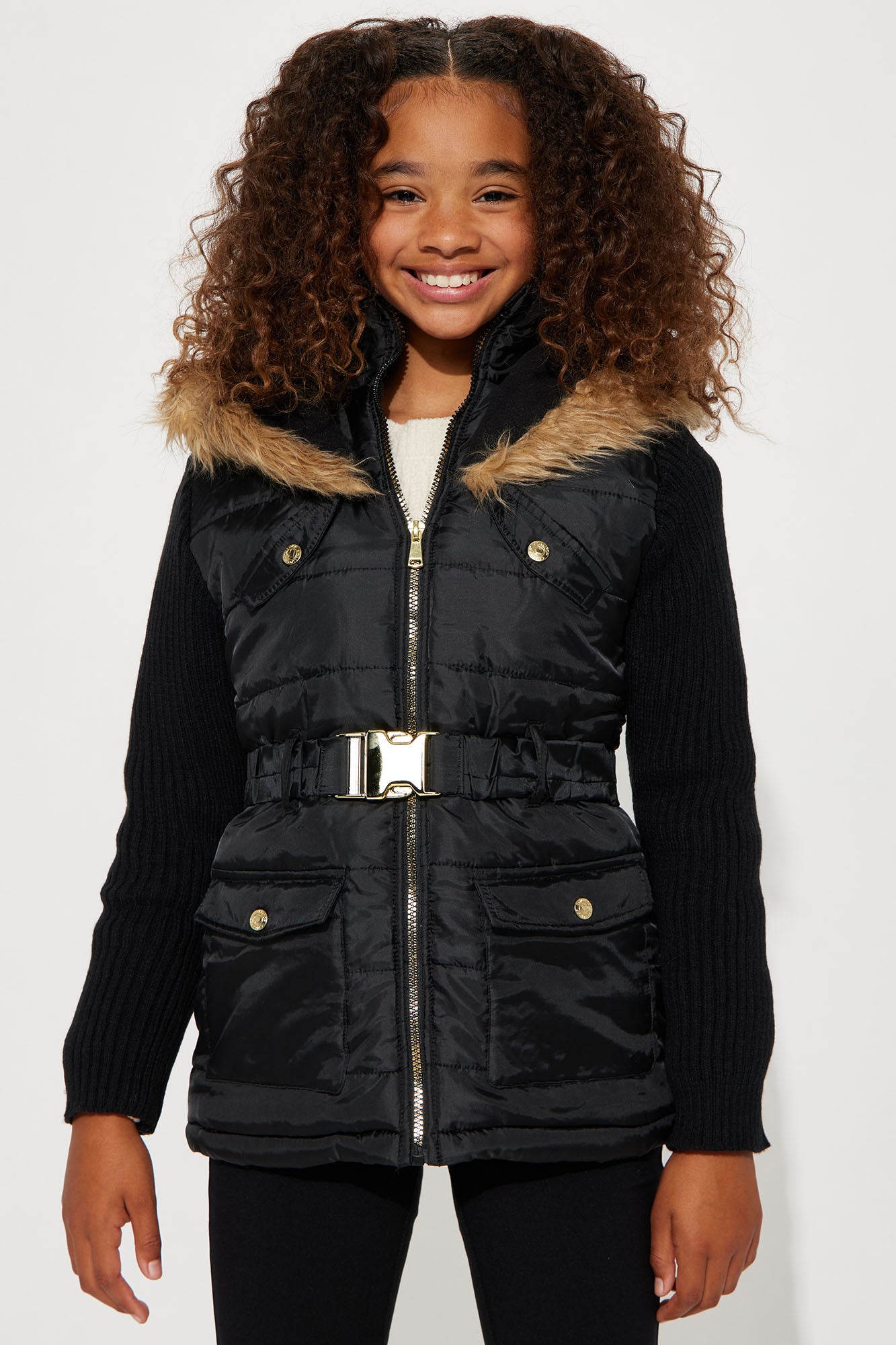 Mini Get With It Sweater Sleeve Jacket Black