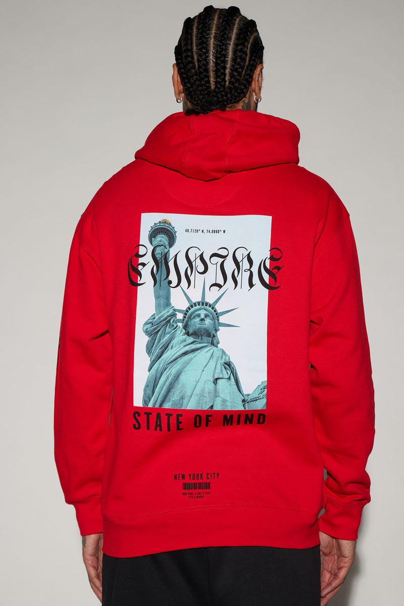 Empire State Of Mind Hoodie - Red | Fashion Nova, Mens Screen Tops ...