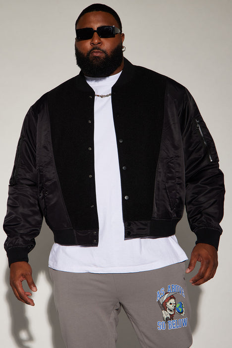 Bomber jacket hot sale button up
