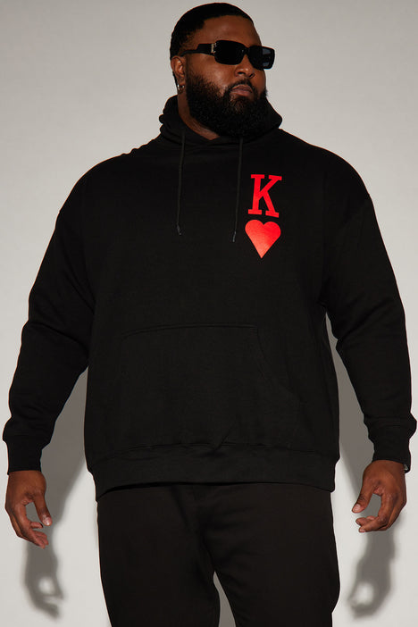 King Of Hearts Hoodie Black Fashion Nova Mens Screen Tops