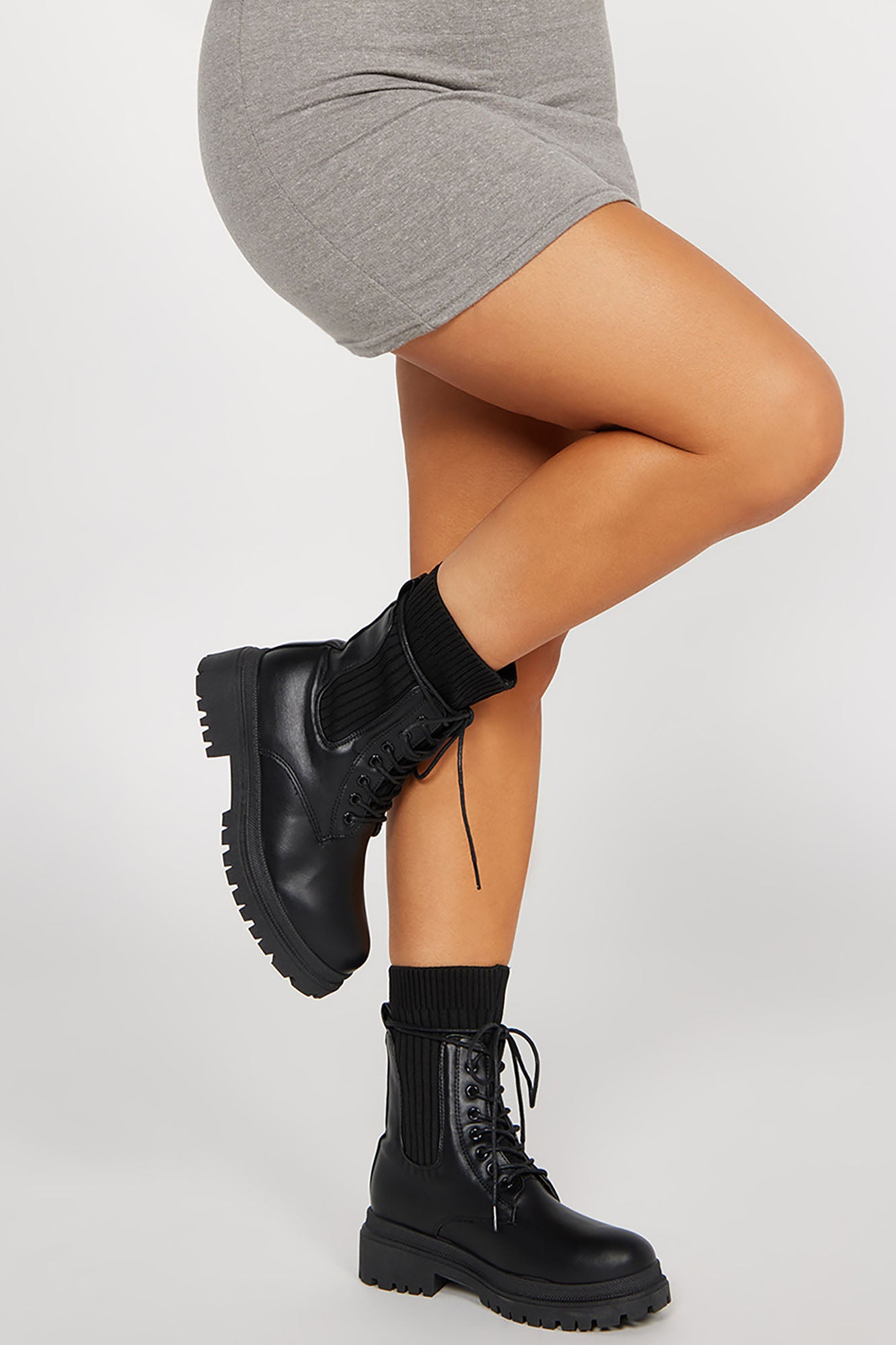 Fashion nova combat boots sale