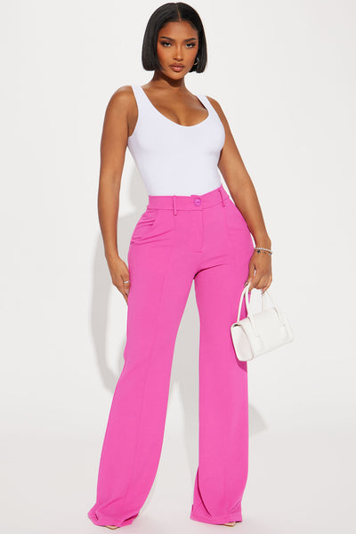 Fuchsia wide sales leg trousers
