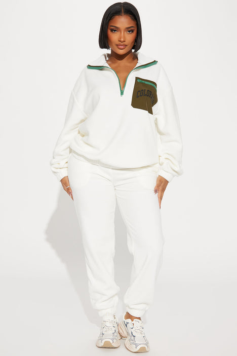 Cream jogger set hot sale