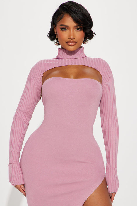 Mauve sweater dress cheap