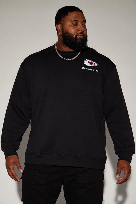 Chiefs Higher Education Fleece Crew Neck Sweater Black combo
