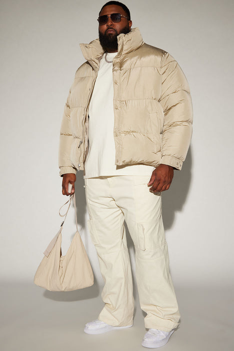 Cream puffer jacket men new arrivals