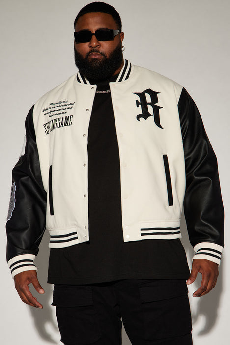 Spring Game Varsity Jacket Cream