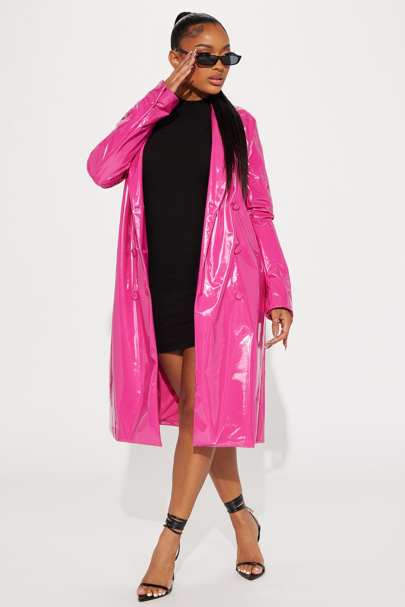 Girls patent coat sales