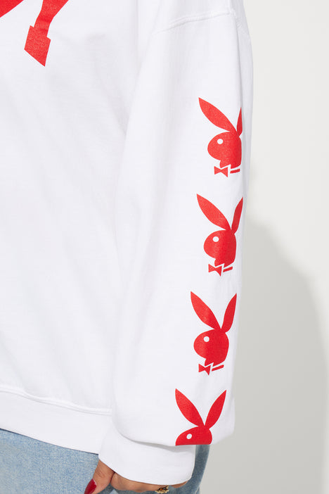 Playboy Love Sweatshirt Ivory Fashion Nova Screens Tops and