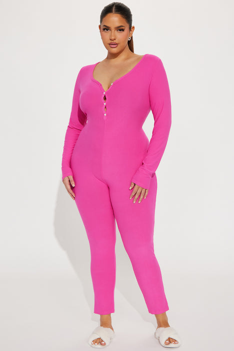 Plus size top pink onesie