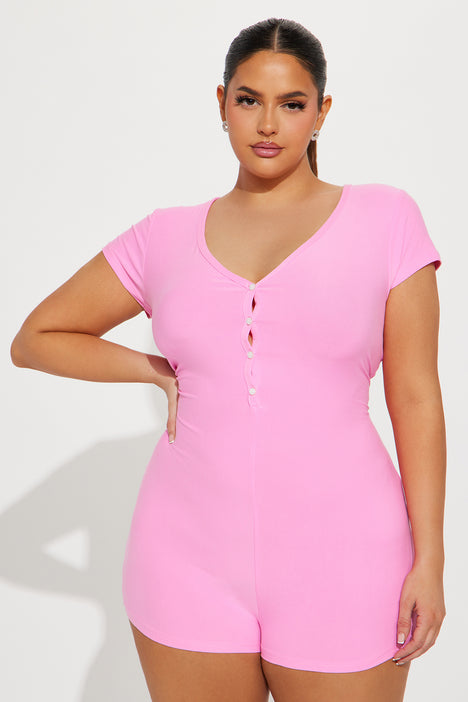 I d Date Me PJ Romper Onesie Pink Fashion Nova Lingerie