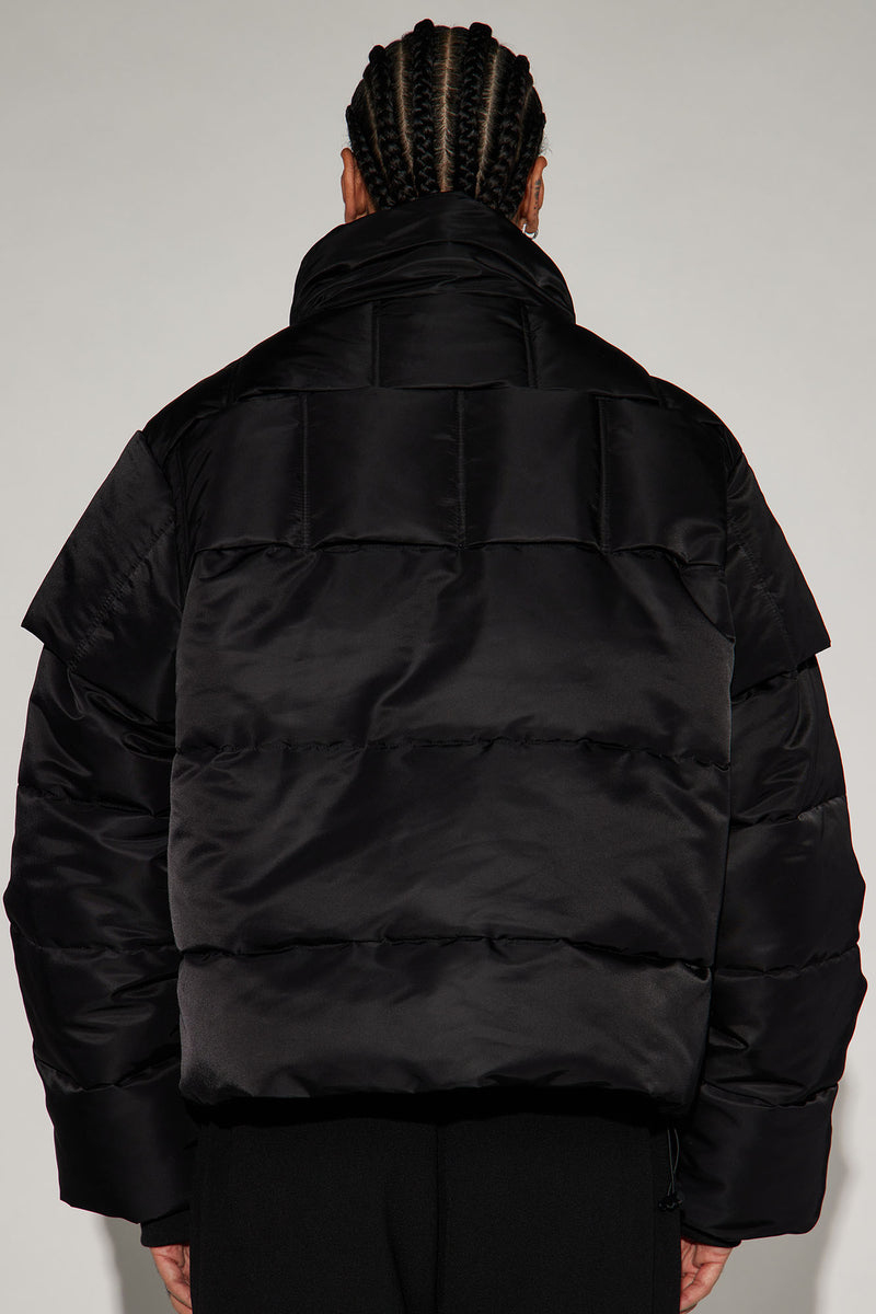 Enjoy Life Nylon Puffer Jacket - Black | Fashion Nova, Mens Outerwear ...