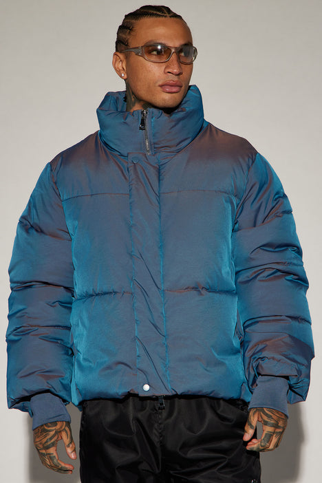 Mens iridescent puffer jacket online