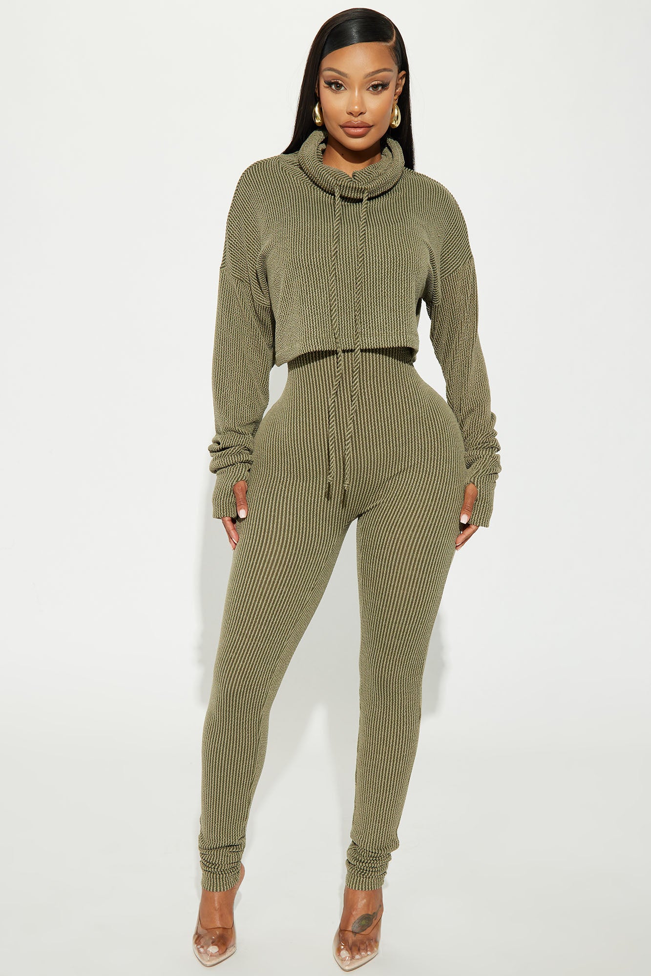 Feel Me 2 Piece Jumpsuit Set - Grey – Exhibit Fashion