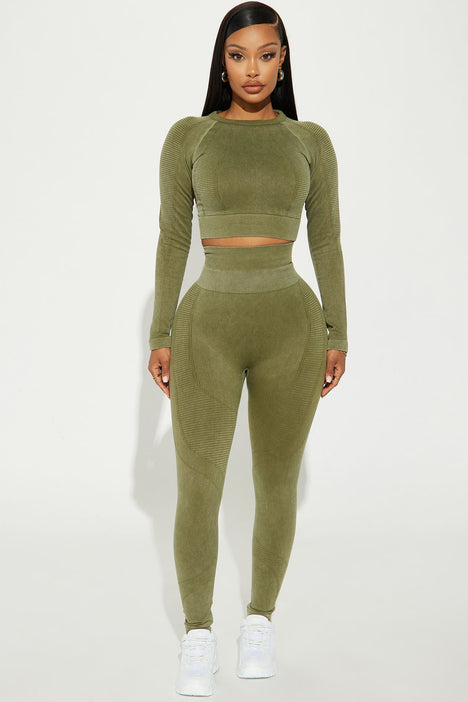 Olive green deals active leggings