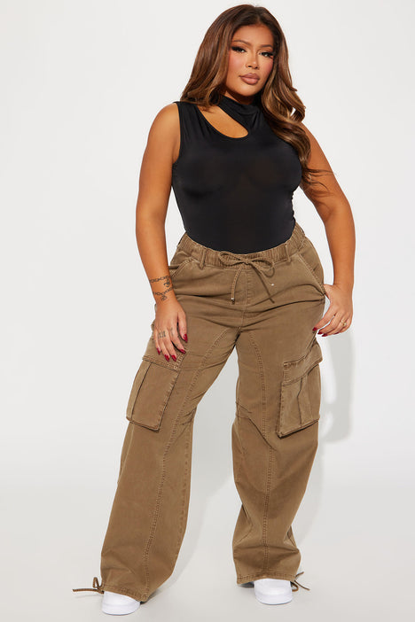 Portland Washed Cargo Pant - Brown, Fashion Nova, Pants