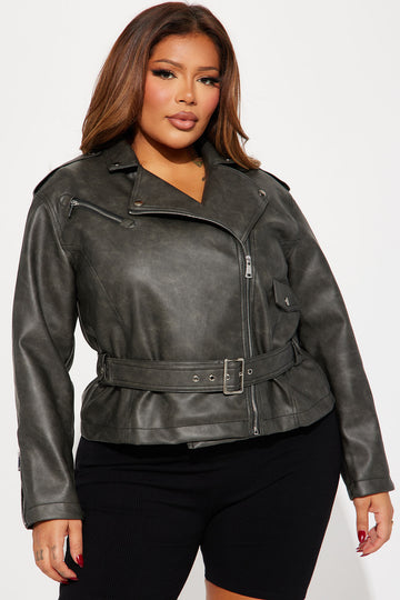 Plus size womens outlet leather jackets sale