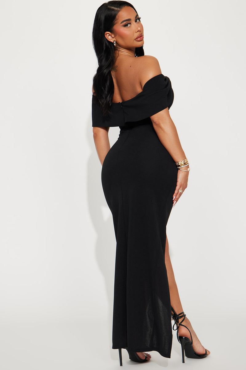 Sofia Off Shoulder Maxi Dress - Black | Fashion Nova, Dresses | Fashion ...