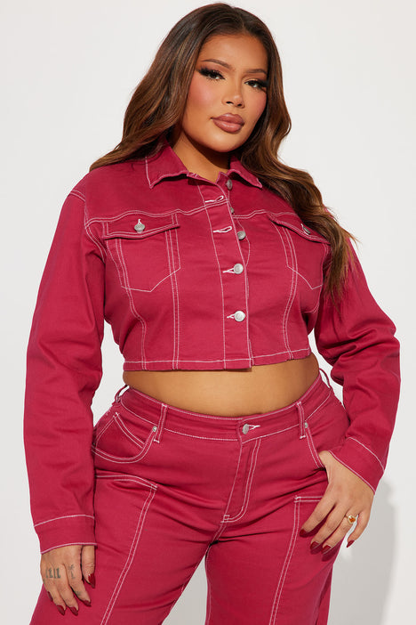 Cropped trucker discount