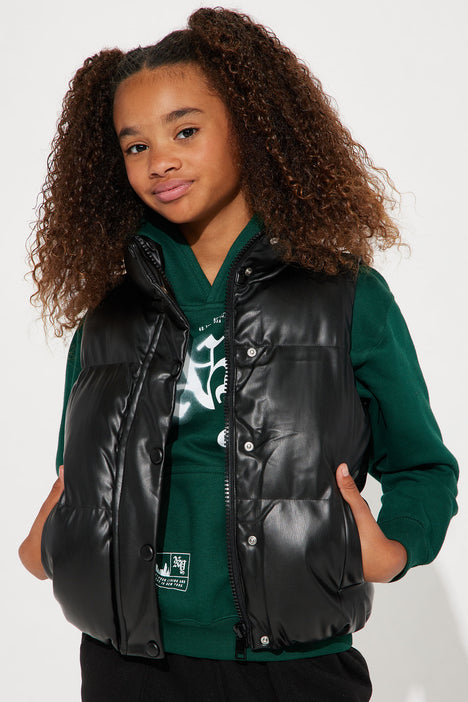 Kids black puffer vest discount